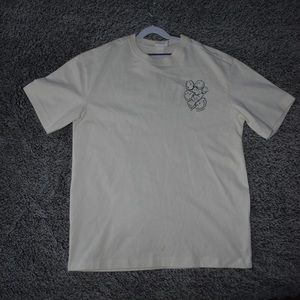 Cream and green colored smiley shirt from h&m